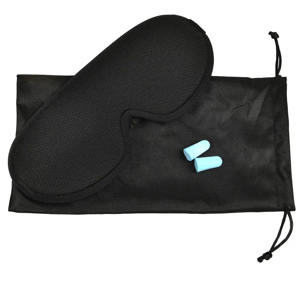 Маска для сну + беруші 3D Sleep Mask Чорний, анатомічні беруші та пов'язка на очі для сну - фото 9