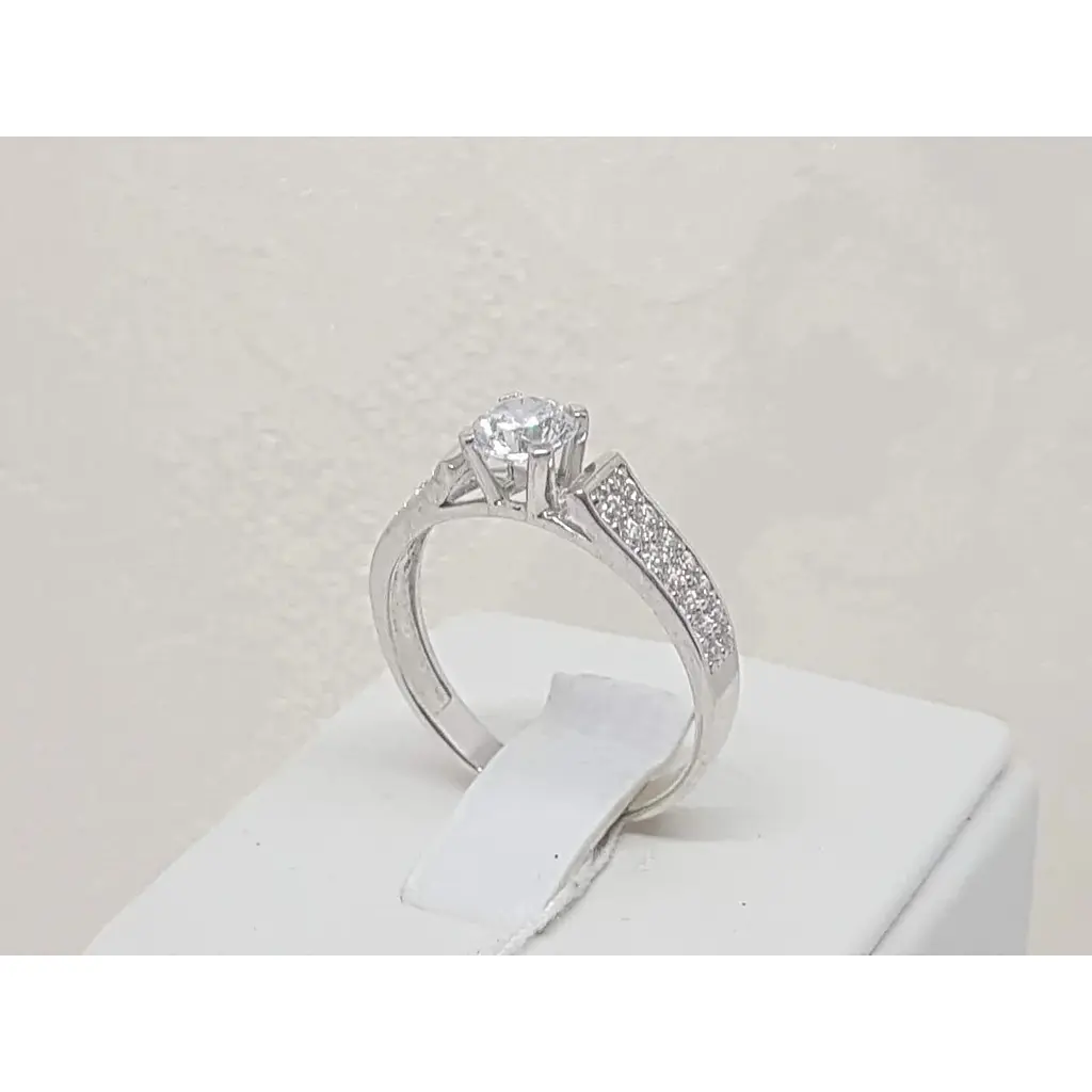 Золоте кільце Столична Ювелірна Фабрика з фіанітами. 140432Б 18,5 - фото 2