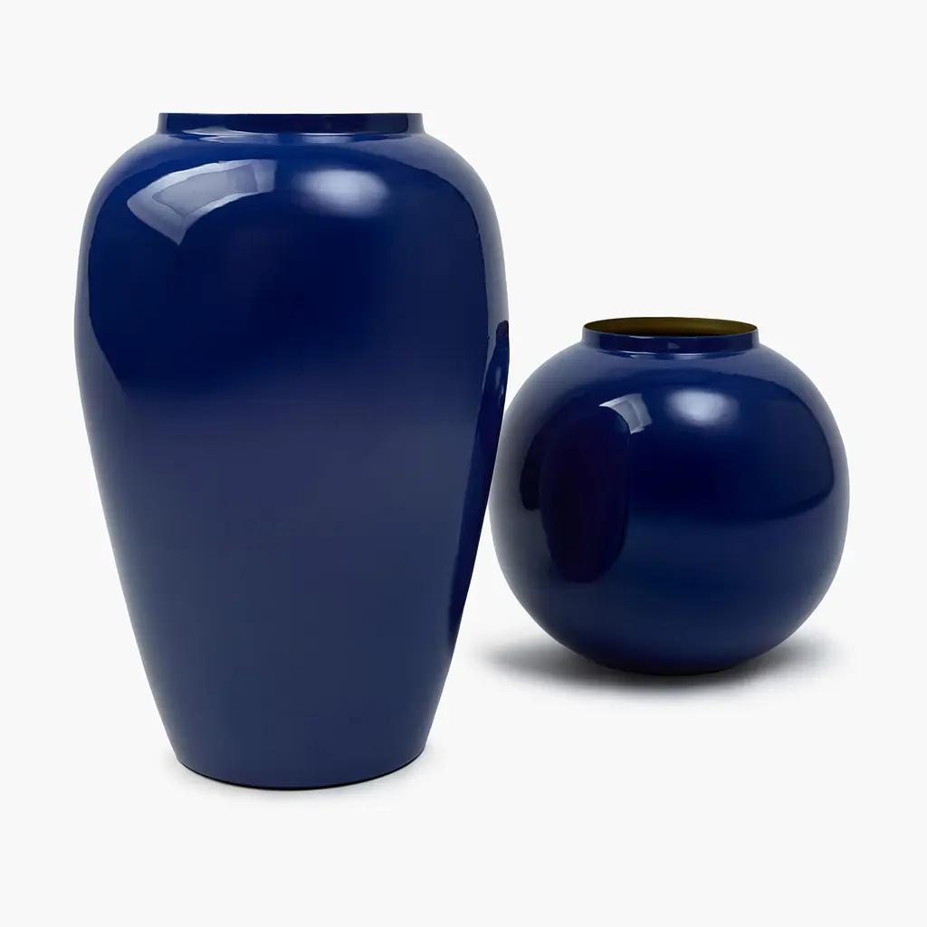 Ваза MBM HOME Элизиум железная глубокий синий - золотой 230х230х210 мм (VB-05 DEEP BLUE/GOLD) - фото 5