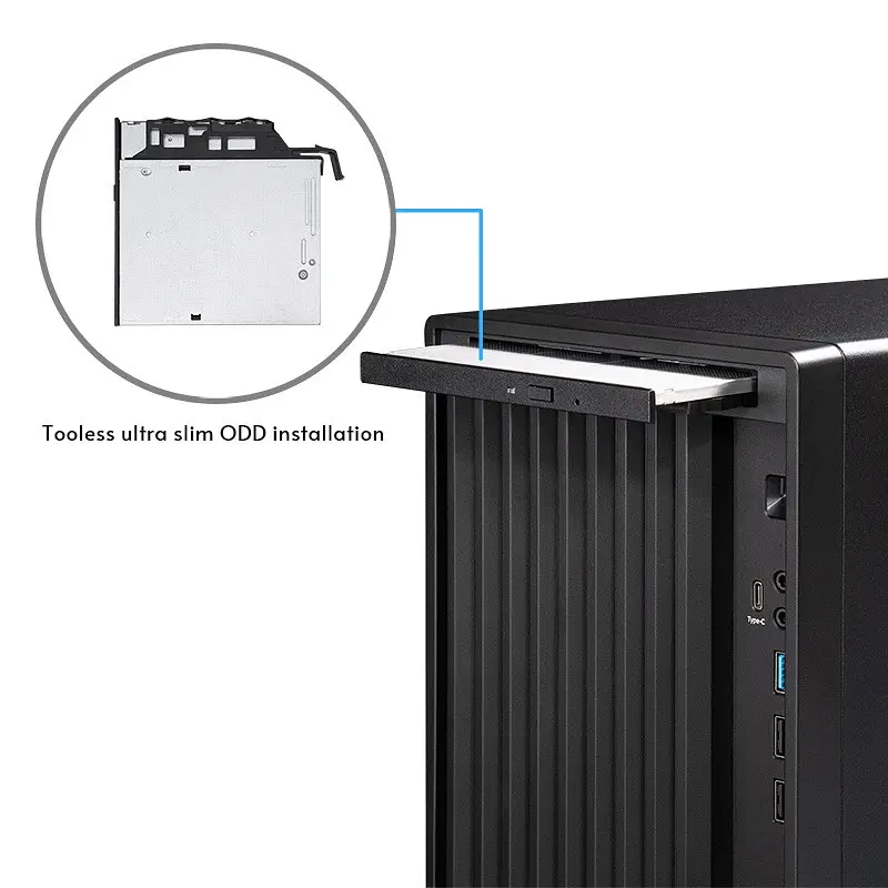 Корпус Chieftec UNI BS-20B-OP, без Блок живлення, mATX, Чорний - фото 9