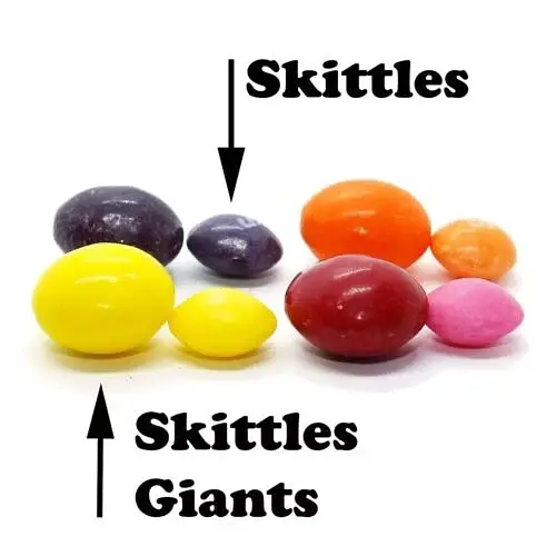 Драже Skittles Giants Vegan Chewy Sour Sweets Fruit 3X Bigger 141g - фото 2