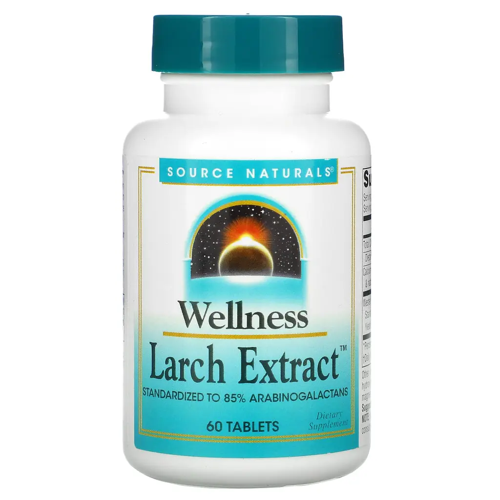 Модрина, Larch, Wellness, екстракт, 60 таб. Source Naturals vit0003375