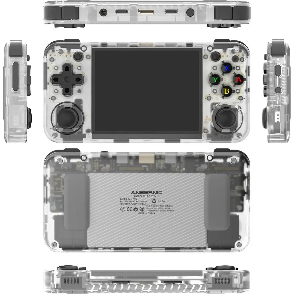 Ретро игровая приставка Anbernic RG35XX H 64GB Transparent White [102940] - фото 6