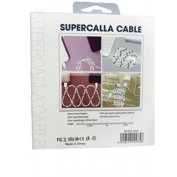 Набір магнітний кабель SuperCalla LIGHTNING та Кабель USB-microUSB (vol-1459) - фото 5