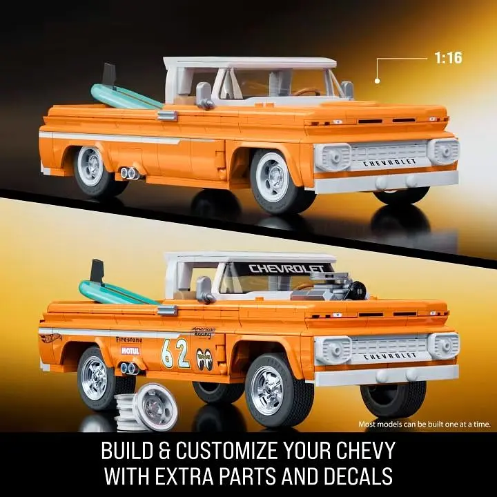 Коллекционная машинка-конструктор Hot Wheels Mattel Brick Shop Elite Chevy (JFT20) - фото 5
