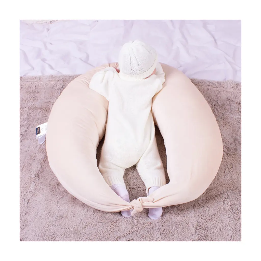 Подушка MirSon для вагітних та годування №8302 Velvet Line 28-0004 Cream Велюр 30х170х20 см (2200006200277) - фото 10