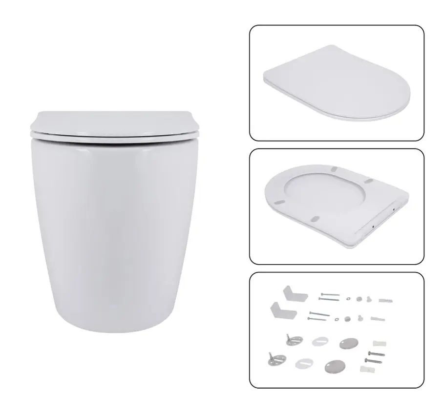 Набір Q-tap Nest 4 в 1 підвісний унітаз Robin Ultra Quiet 520x365x365 + комплект інсталяції QT13332381AW47501 - фото 6
