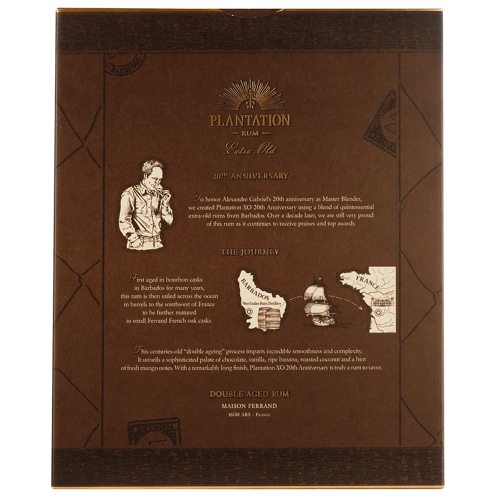 Ром Plantation Barbados XO 20th Anniversary + 2 келихи, 40%, 0,7 л - фото 8
