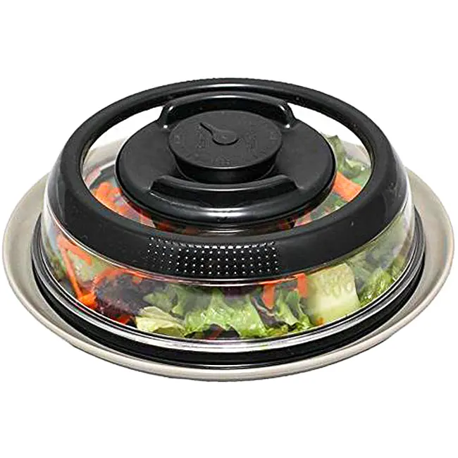 Вакуумна кришка для тарілки миски сковорідки 25 см UKC Vacuum Food Sealer чорний - фото 2