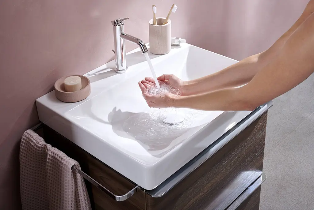 Змішувач для умивальника Hansgrohe Tecturis S EcoSmart+ з донним клапаном chrome 73310000 - фото 2