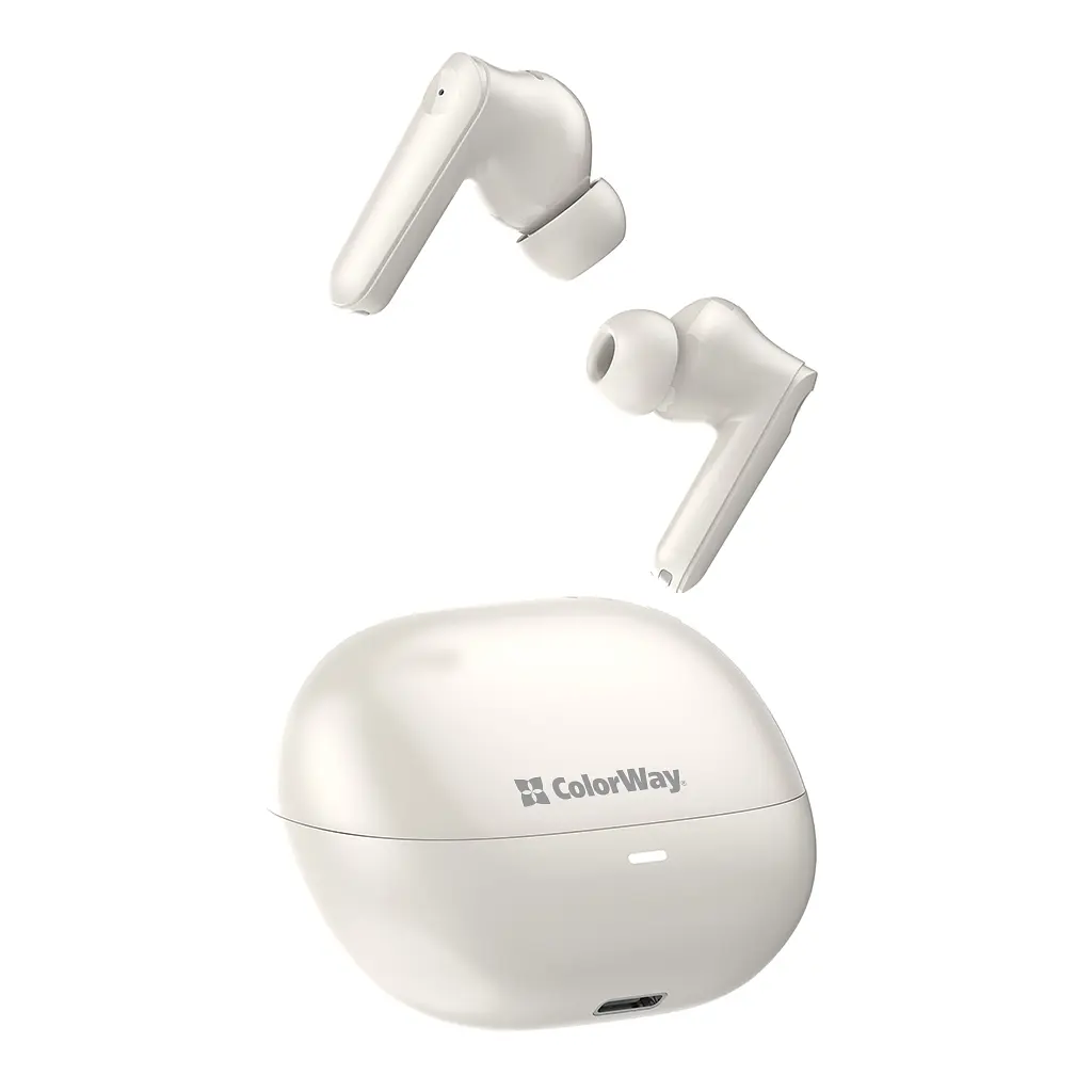 Навушники ColorWay Slim TWS-1 Earbuds Long Life Beige (CW-TWS1BE) - фото 9