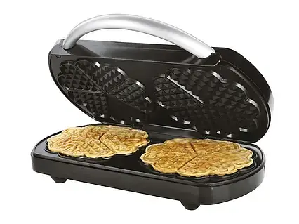 Электрическая вафельница SilverCrest SDW 1200 C1 1200 Вт бельгийские вафли сердцем 2 шт. - фото 3