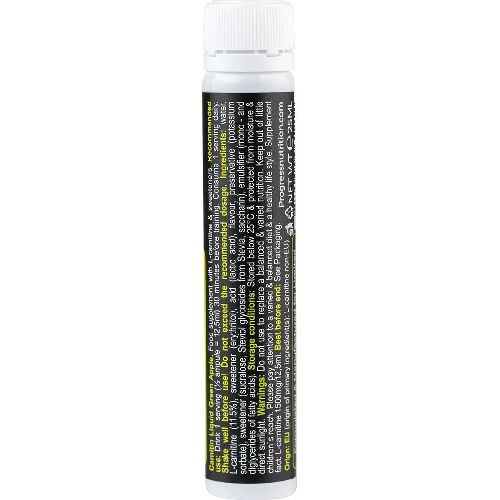 Жироспалювач Progress Nutrition Carnitine Liquid 3000 мг Green Apple 25 мл  - фото 2
