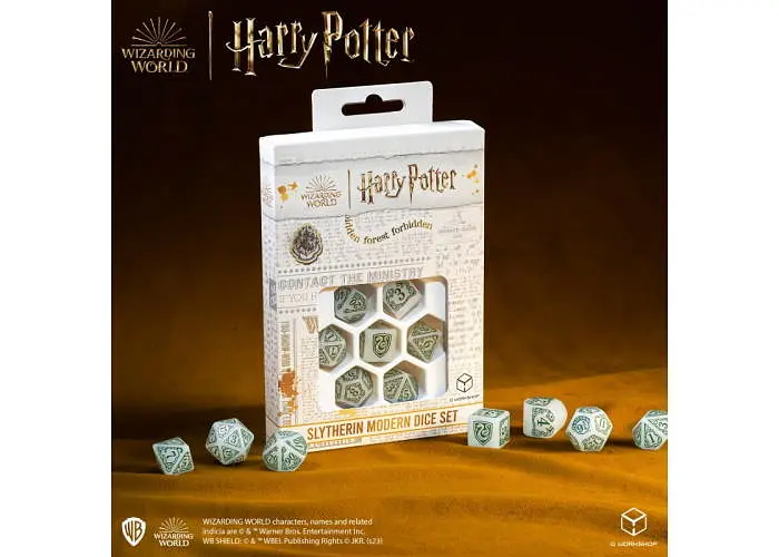 Набор кубиков Harry Potter. Slytherin Modern Dice Set - White , 7 шт. (190142/2023/2/B) - фото 6
