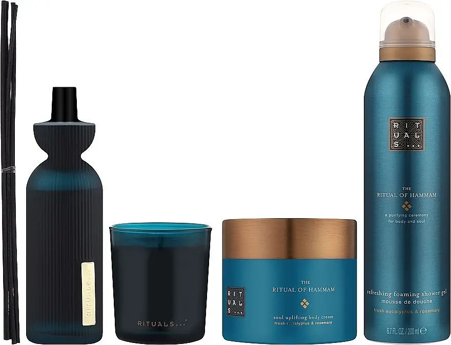 Набір The Ritual Of Hammam (b/cr 200ml + sh/foam 200ml + candle 140gr + Aroma diffuser 70ml) - фото 2