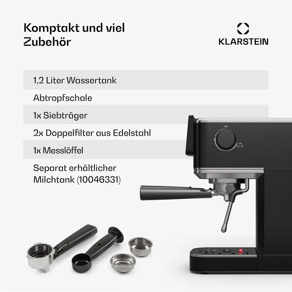 Кофеварка Klarstein SteelPresso Slim Touch (10046330) - фото 6