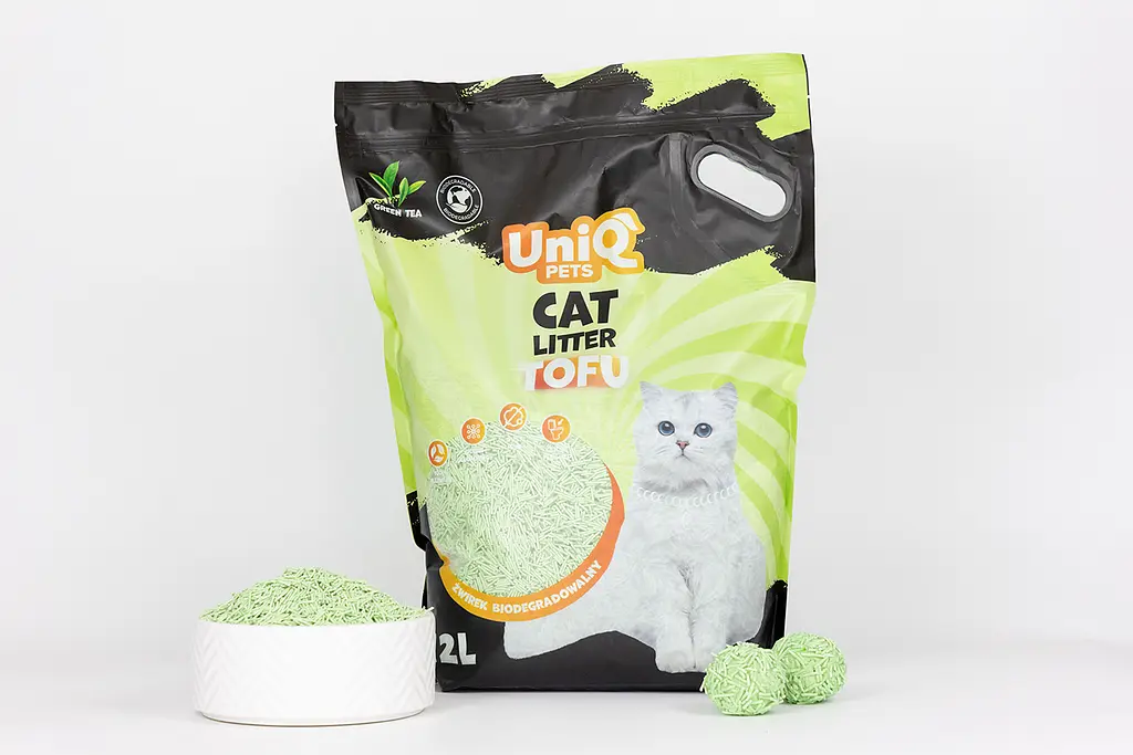 Наповнювач для котячих туалетів UniQ PETS Tofu Green Tea біорозкладний 5 кг - фото 2