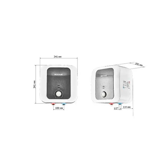 Водонагрівач Mixxus EWH-1110 SMALL OVER 10 л над мийкою, 1500 Вт, мокрий ТЕН, вертикальний, квадратний, білий (WH0606) - фото 5