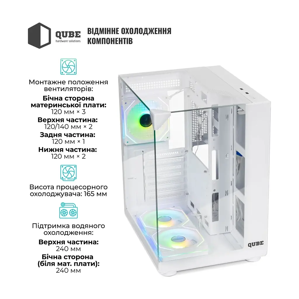 Корпус для ПК Qube AQUARIUM_GWNU3 - фото 5