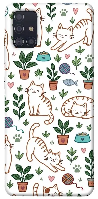 TPU чохол Demsky Cats pattern для Samsung Galaxy A51