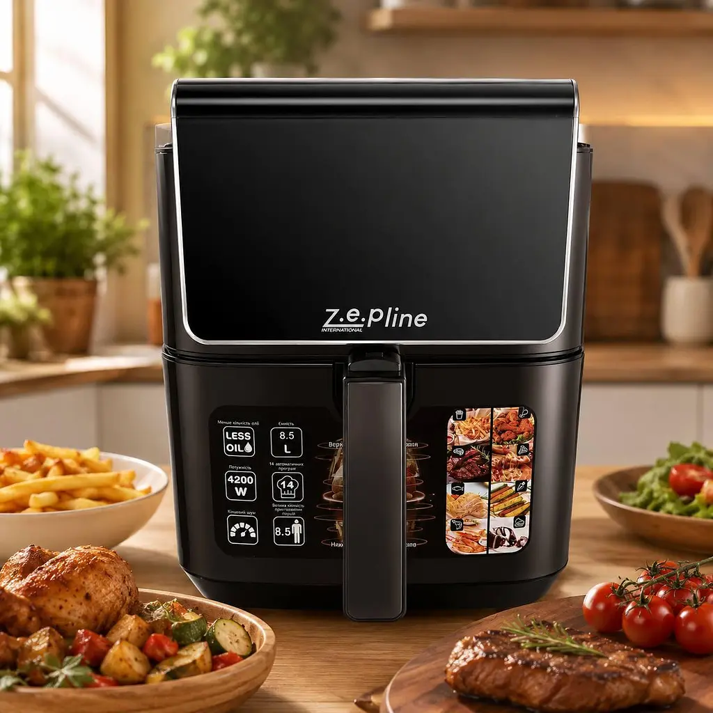 Багатофункціональна фритюрниця Zepline ZP-00339, 4200 Вт, чорна - фото 3