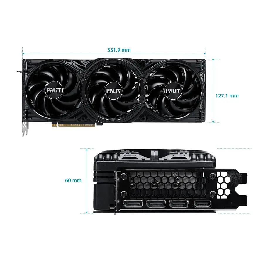 Відеокарта Palit RTX 5080 16Gb GamingPro OC V1 (NE75080S19T2-GB2031Y) (GDDR7, 256 bit, PCI-E v5.0 x16) - фото 9