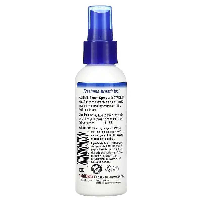 Екстракт грейпфрутової кісточки Nutribiotic Throat Spray 118 ml (1086-2022-10-3010) - фото 2