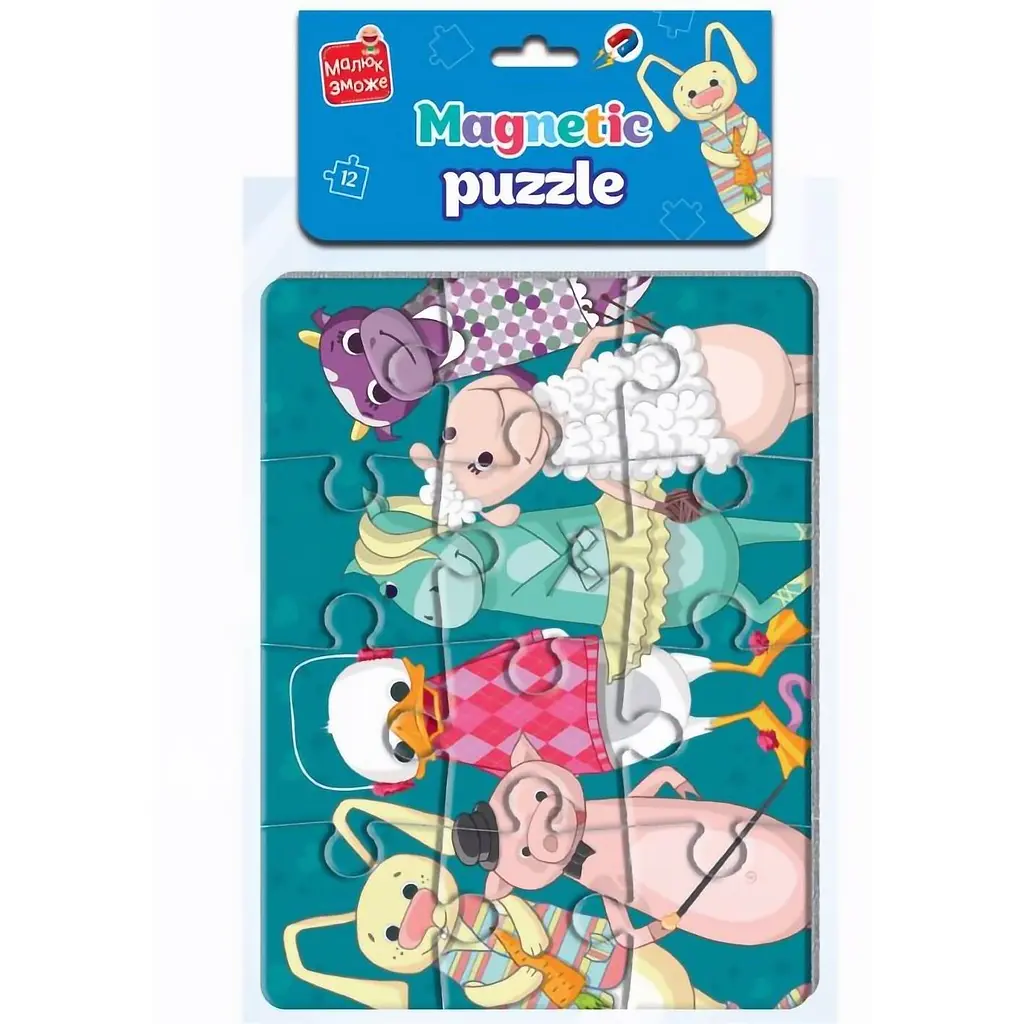 Пазли на магніті Vladi Toys Малюк зможе Звірята А5 12 елементів (VT3301-01) - фото 2