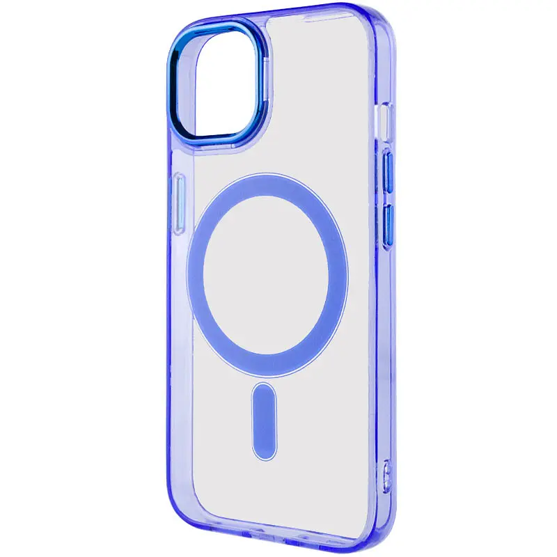 Чохол TPU Iris with MagSafe для Apple iPhone 12 Pro Max (6.7) Синій - фото 3