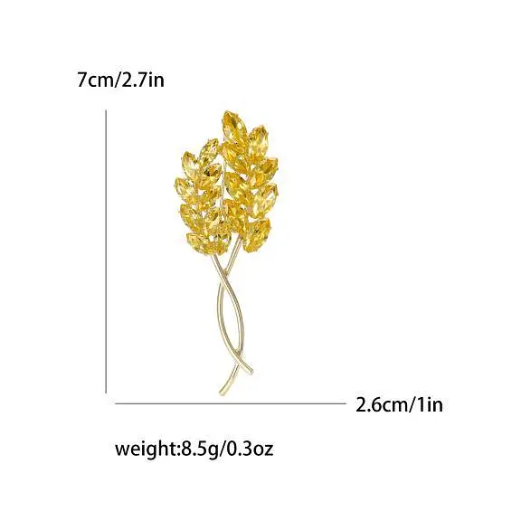 Брошка Колосся пшениці колоски символ України жовті - фото 2