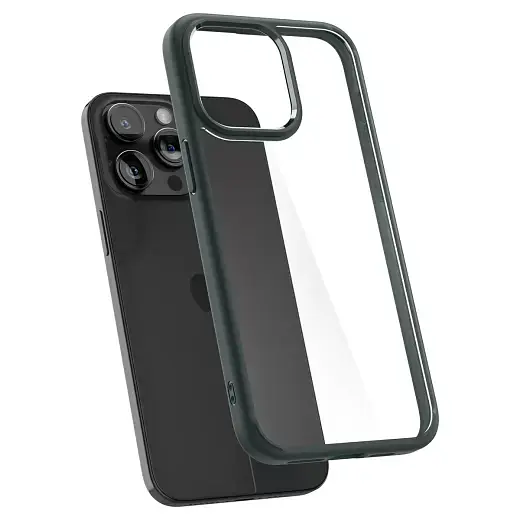 Прозрачный чехол Spigen Ultra Hybrid Abyss Green для iPhone 15 Pro Max (ACS06574) - фото 2