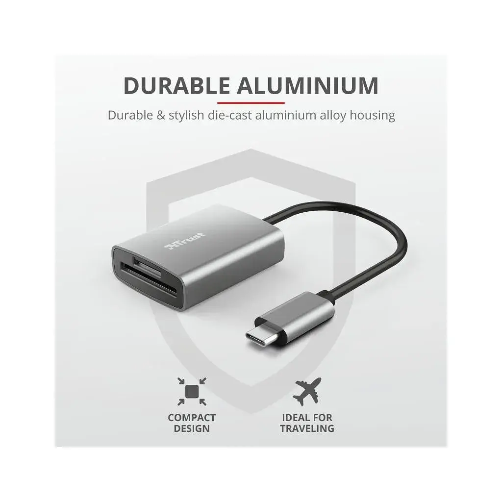 Считыватель флэш-карт Trust Dalyx Fast USB-C Card reader (24136) - фото 10