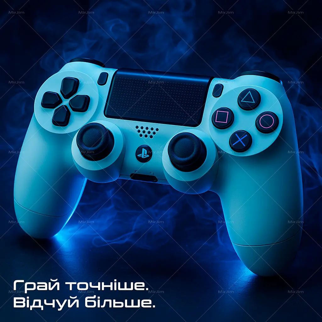 Бездротовий геймпад Sony DualShock 4 White для PS4/PC/Смартфону - фото 8