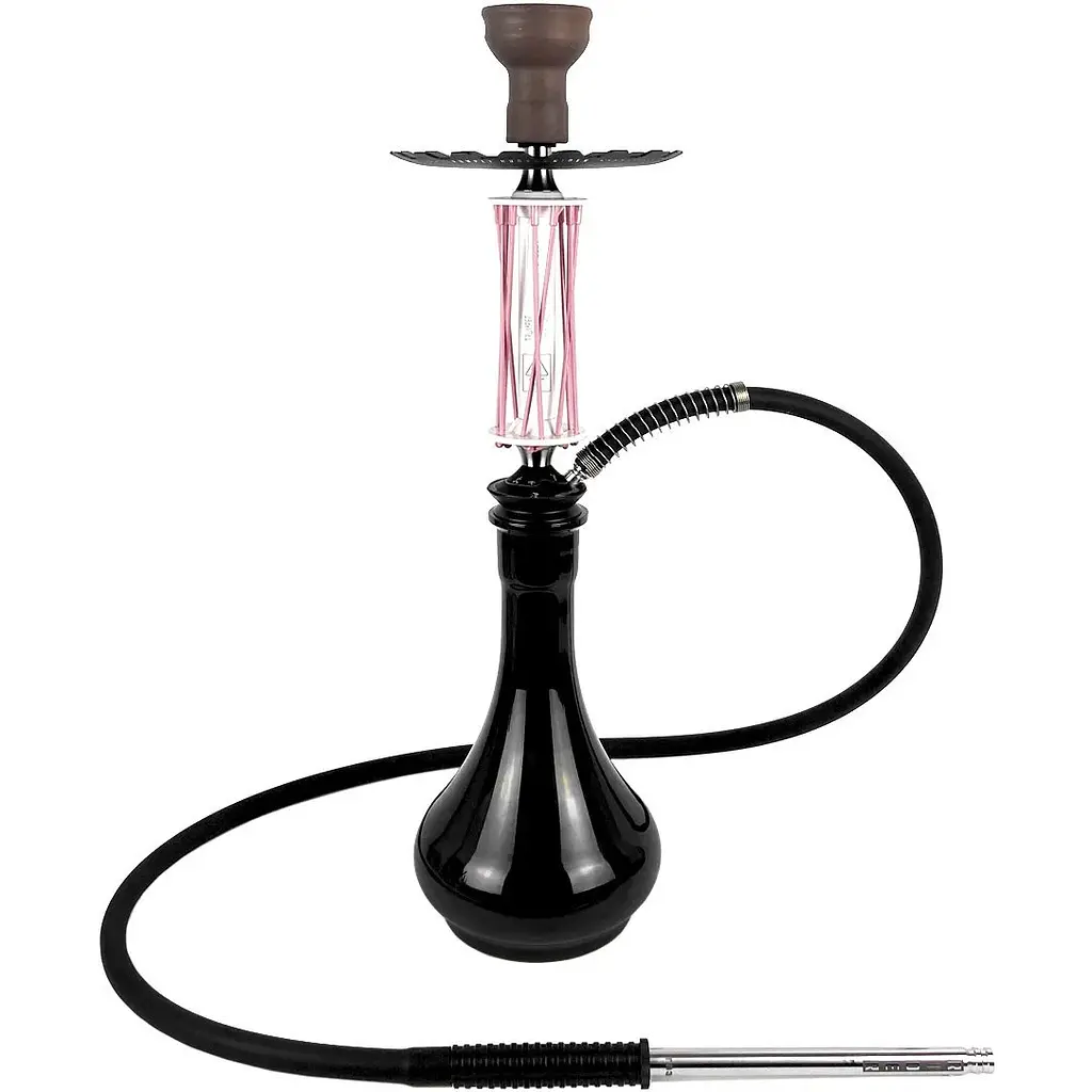Кальян Trumpet Hookah Rider W-40 Pink-White (колба Drop Black) - фото 2