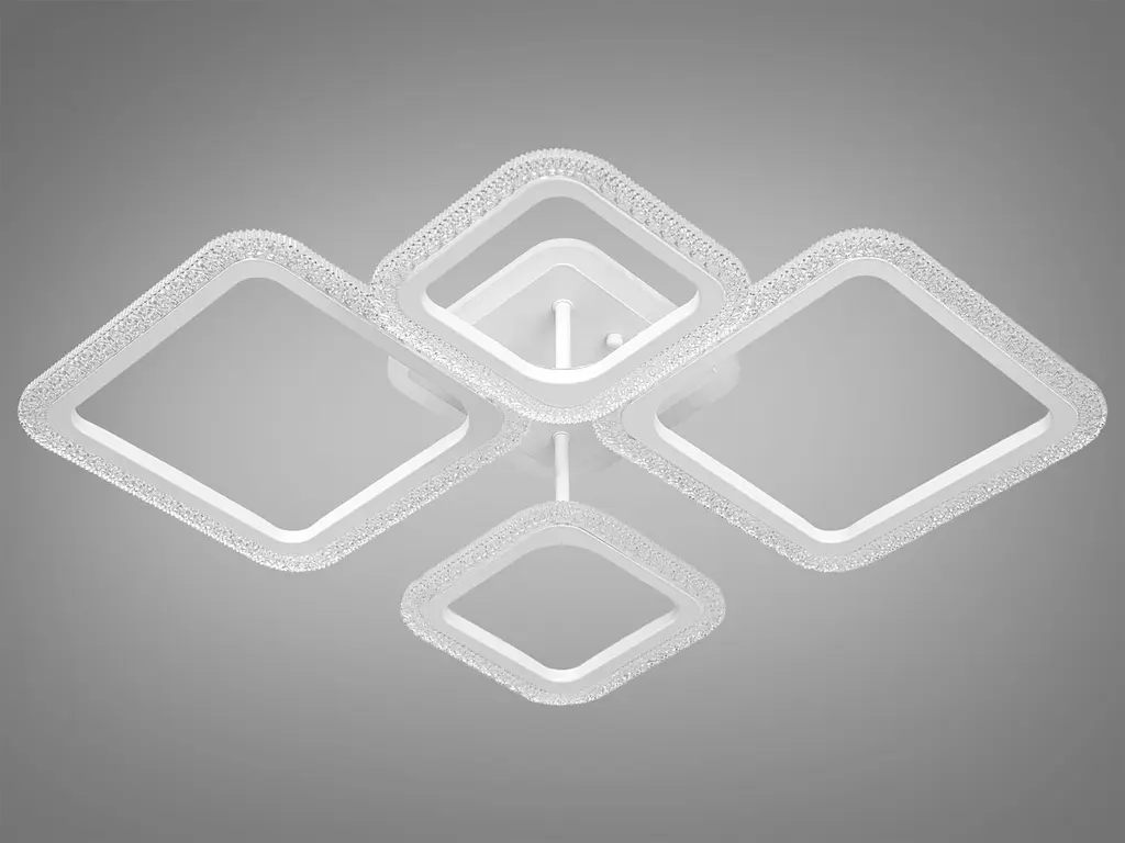 Стельова LED-люстра з димером та кольоровим підсвічуванням Diasha 2406/2+2WH LED 3color - фото 2