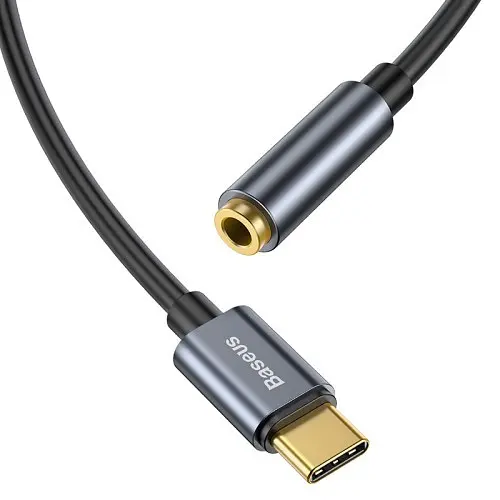 AUX-адаптер Baseus Type-C Male to 3.5mm Female Adapter L54 Deep сірий CATL54-0G - фото 4