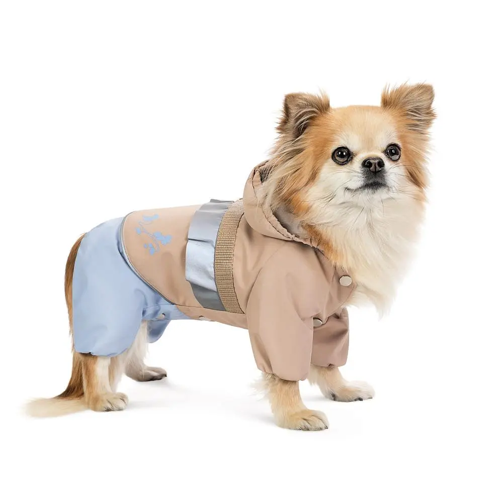 Дощовик Pet Fashion Tina для дівчаток розмір S2 бежевий/блакитний - фото 2
