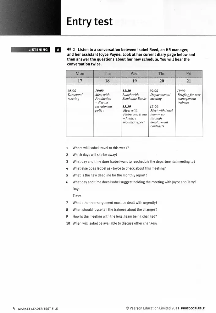 Market Leader. Upper Intermediate. Test File (3rd Edition) - фото 4