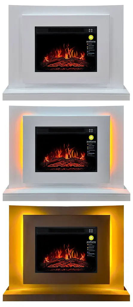 Камінокомплект ArtiFlame LUCCA AF23S БІЛИЙ Б'ЯНКО зі звуком - фото 2