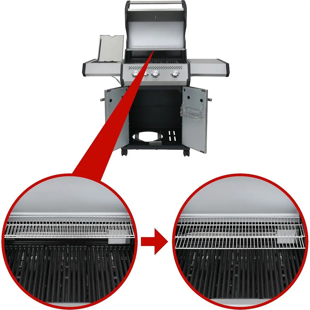 Газовый гриль Santos S-301 с боковой горелкой, нержавеющая сталь (900242) - фото 9