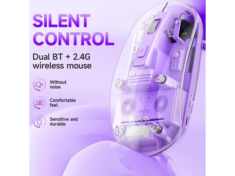 Миша Hoco GM29 Purple (6942007626408) - фото 3