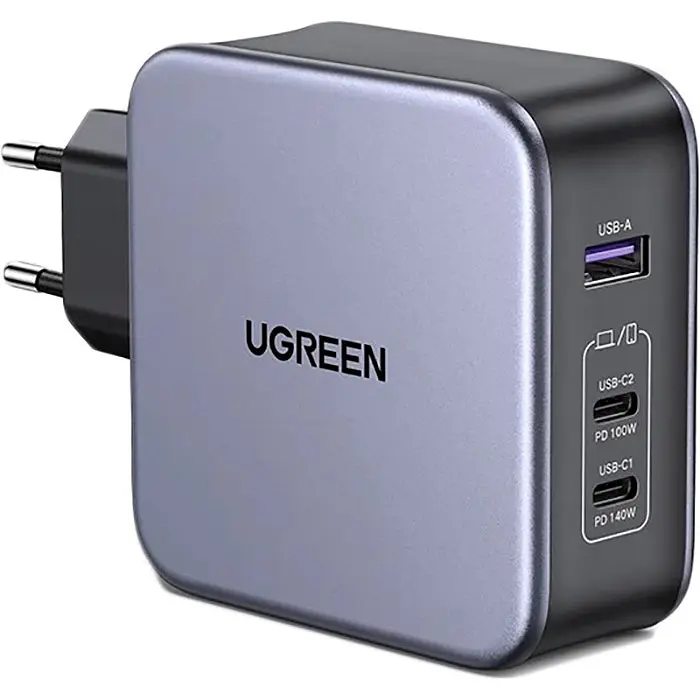 Мережевий зарядний пристрій Ugreen CD289 GaN Fast Charger 140W + Cable USB-C (90549) [99284] - фото 3