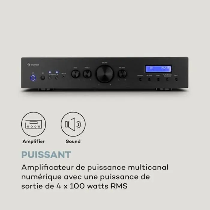 Усилитель Auna AMP-CD608 DAB Hifi Stereo 10035298 - фото 4