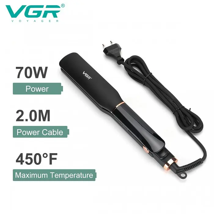 Випрямляч для волосся VGR V-519S, 100-230 °C, керамічне покриття 38 мм, 70 W, LED display - фото 2