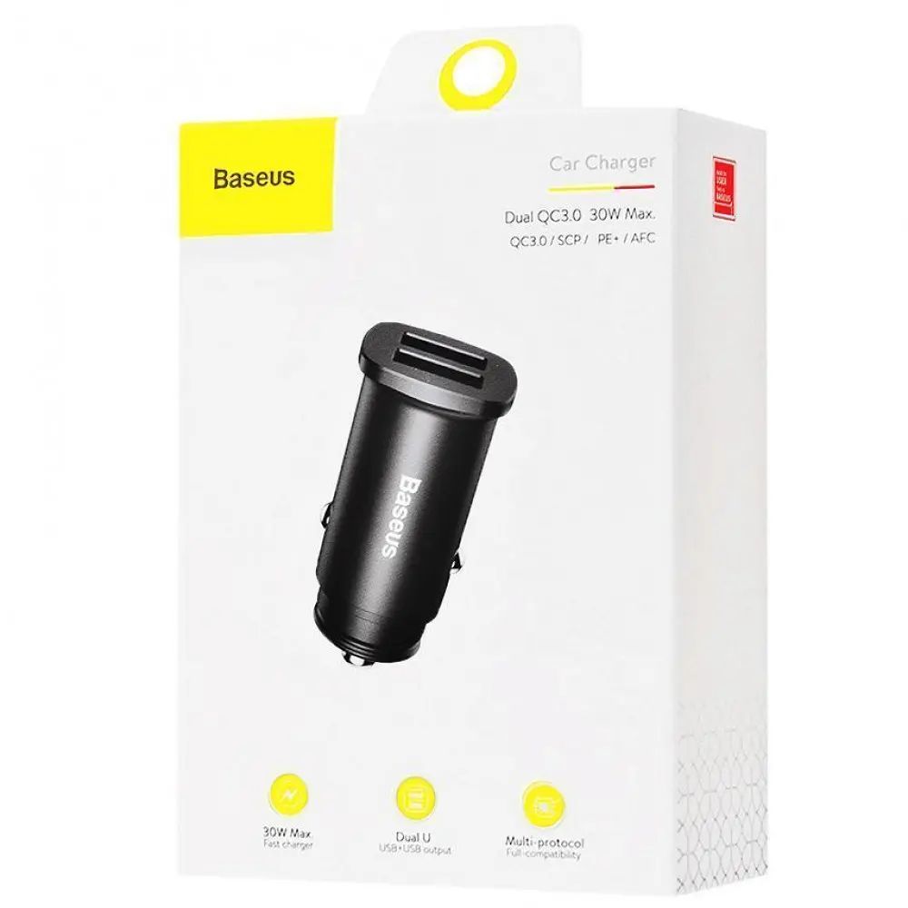 АЗП Baseus Square Metal 30W (2xUSB) - фото 2