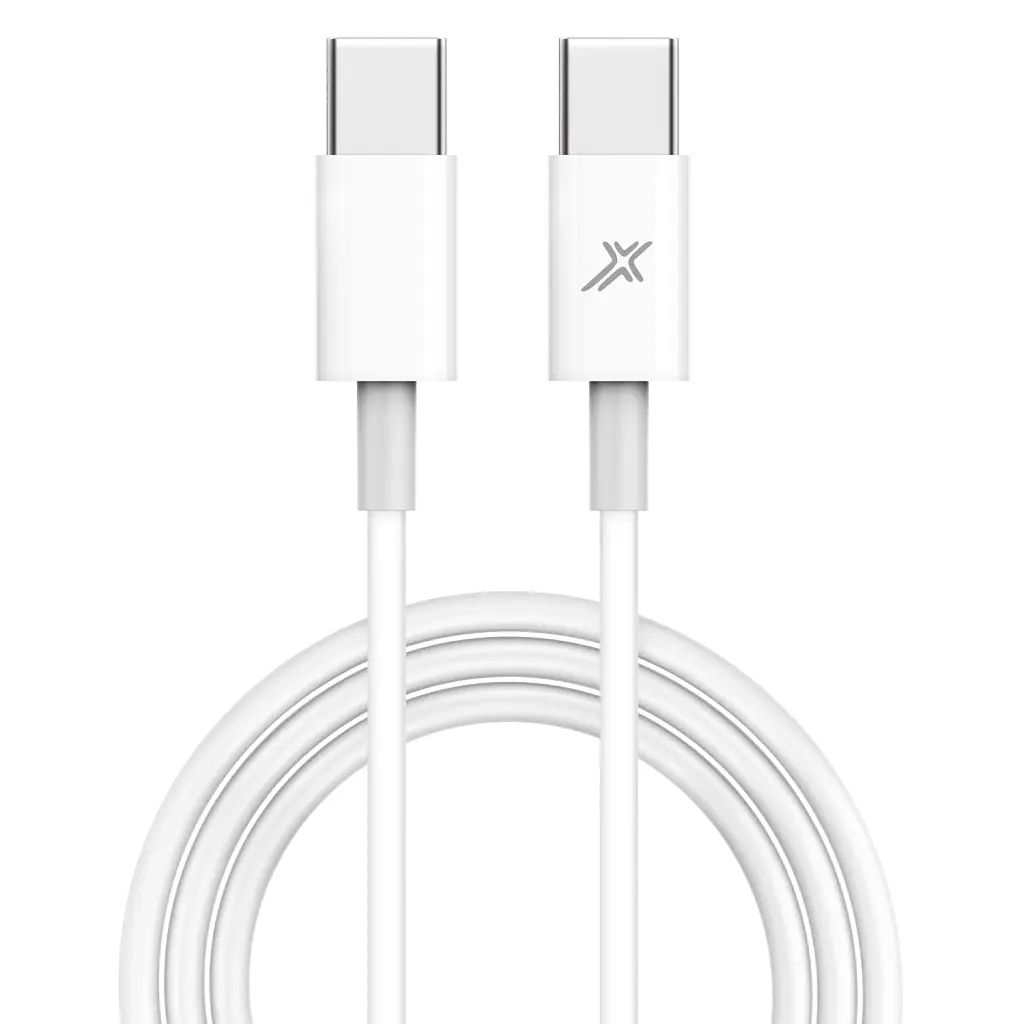 Дата кабель USB-C to USB-C 1.0m 20W CC-03W White Grand-X (CC-03W) - фото 2