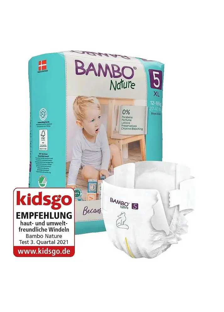 Еко Підгузки Bambo Nature 5 (12-18 кг), 22 шт. Bambo Nature (10205070)