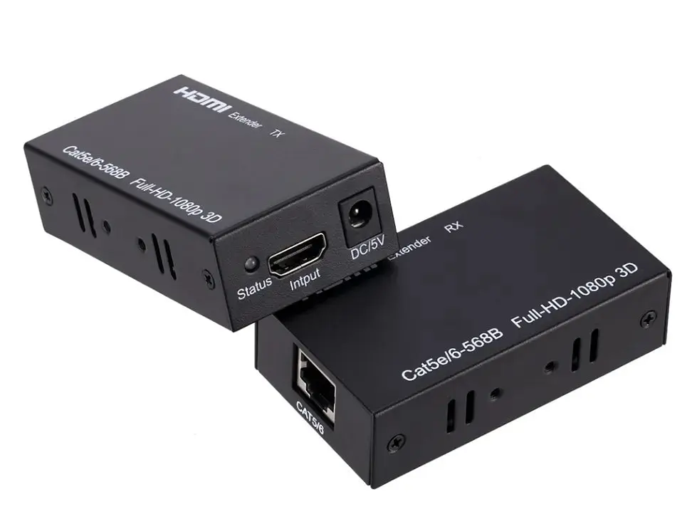 Подовжувач HDMI Extender до 60 метрів по витій парі (один кабель) Tcom 1080p - фото 4