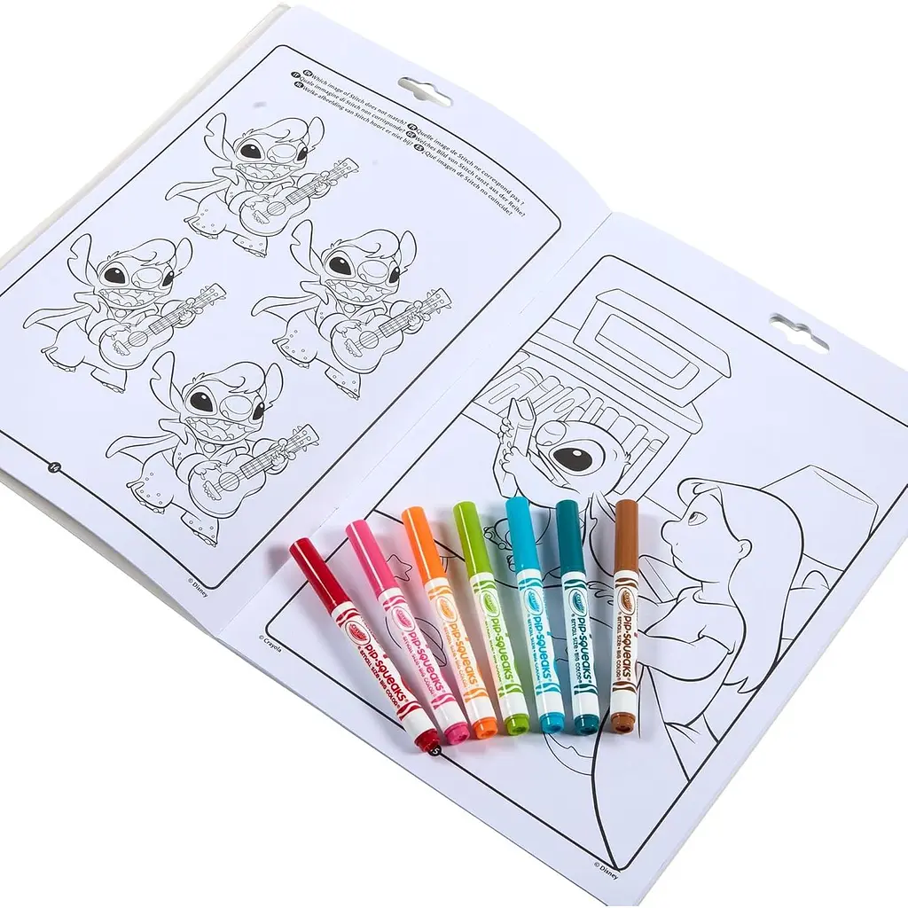 Раскраска Crayola Lilo & Stitch 32 страницы и 7 фломастеров - фото 3