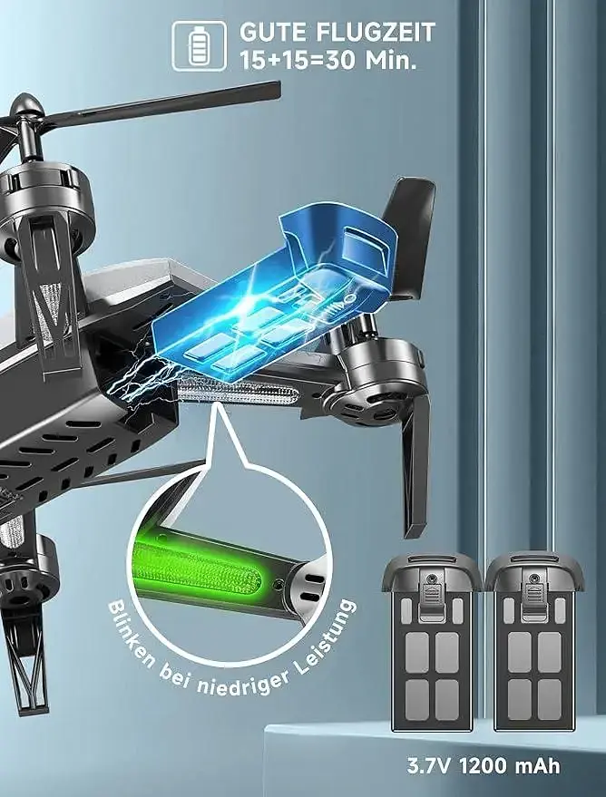Дрон WipKviey TY-T6 Detective Quadcopter Series Квадрокоптер для початківців з камерою 1080p HD і 2 батареями - фото 2